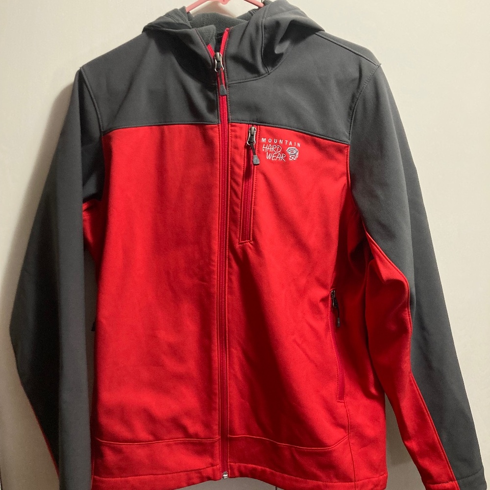 Mountain Hardware Hooded Jacket Mens Medium Fleece Lined Excellent